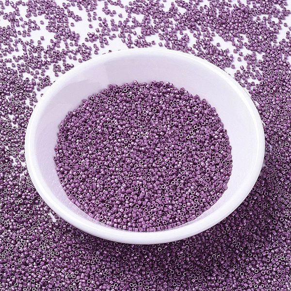 

PandaHall MIYUKI Delica Beads, Cylinder, Japanese Seed Beads, 11/0, (DB1184) Galvanized Semi-Frosted Magenta, 1.3x1.6mm, Hole: 0.8mm, about..., Pink