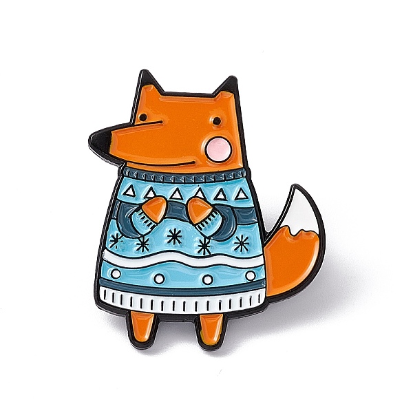 

PandaHall Cartoon Animal Enamel Pin, Electrophoresis Black Alloy Cute Brooch for Backpack Clothes, Fox Pattern, 31x25x2mm, Pin: 1.2mm...