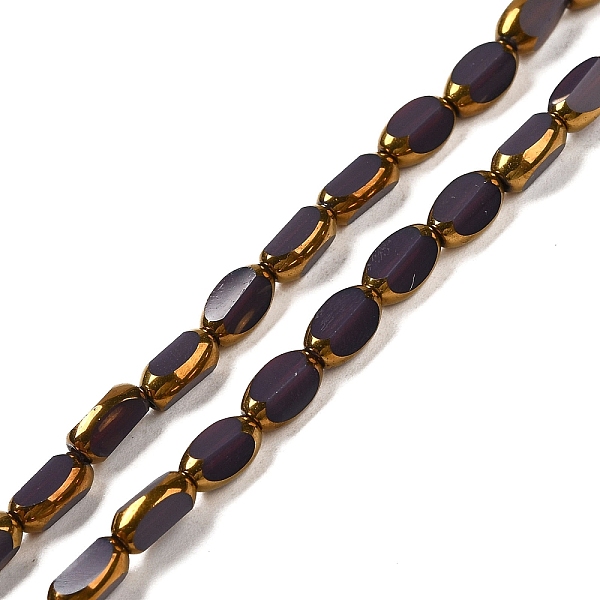 

PandaHall Electroplate Opaque Color Glass Beads Strands, Faceted, Oval, Purple, 7x4.5x3.5mm, Hole: 1mm, about 50pcs/strand, 12.99''(33cm)...