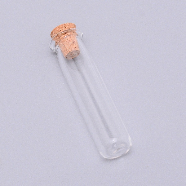 

PandaHall Glass Bottle, with Cork Plug, Wishing Bottle, Tube, Clear, 1x4.25cm Glass Tube Clear