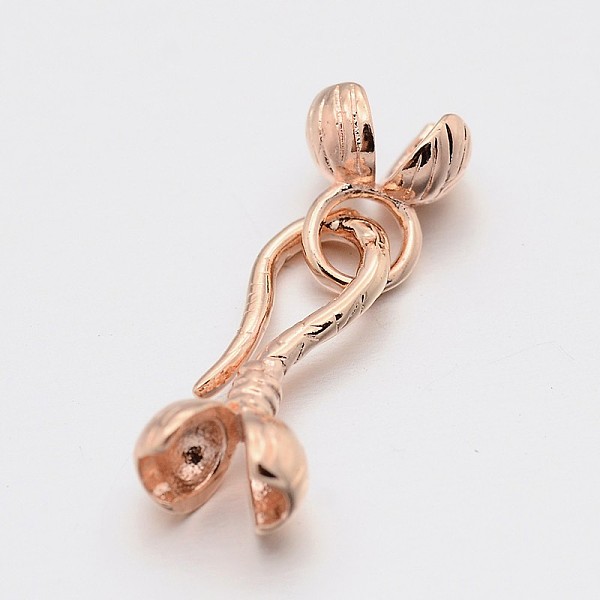 

PandaHall Brass Hook and S-Hook Clasps, Rose Gold, 22x8x5mm Brass