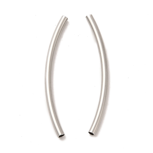 

PandaHall 304 Stainless Steel Tube Beads, Curved Tube, Stainless Steel Color, 35x2mm, Hole: 1.5mm 304 Stainless Steel Tube