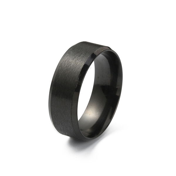 

PandaHall 201 Stainless Steel Plain Band Ring for Men Women, Matte Gunmetal Color, US Size 10 3/4(20.3mm) 201 Stainless Steel