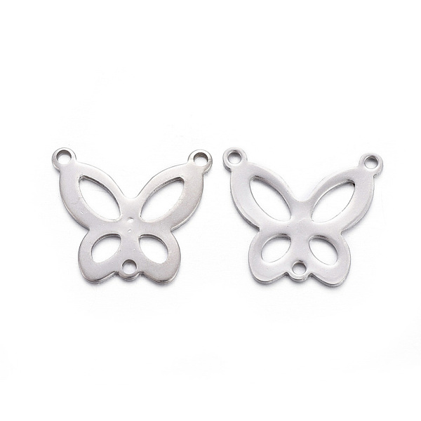 

PandaHall 201 Stainless Steel Pendants, Cut-Out, Butterfly, Stainless Steel Color, 17.5x20x1mm, Hole: 1.5mm 201 Stainless Steel Butterfly