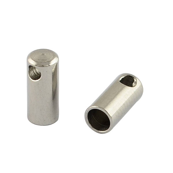 

PandaHall 201 Stainless Steel Cord Ends, End Caps, Stainless Steel Color, 8x3.8mm, Hole: 1.8mm, 3.8mm Inner Diameter 201 Stainless Steel
