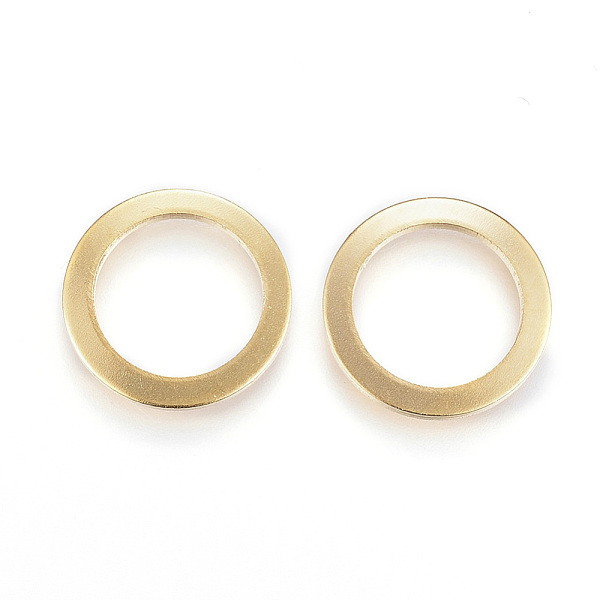 

PandaHall Ion Plating(IP) 304 Stainless Steel Linking Rings, Golden, 15x1mm 304 Stainless Steel Ring