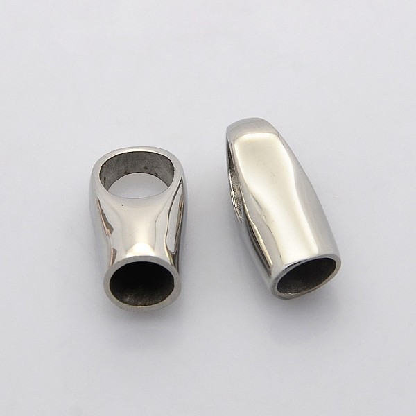 

PandaHall 304 Stainless Steel Cord Ends, End Caps, Stainless Steel Color, 19x10x8mm, Hole: 7x9mm, Inner Diameter: 6mm 304 Stainless Steel