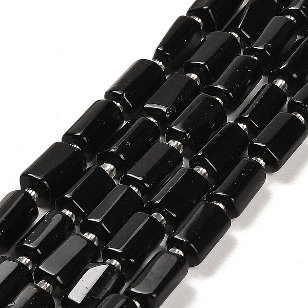 

PandaHall Natural Obsidian Beads Strands, with Seed Beads, Faceted Column, 9~11x6~7.5x6~7.5mm, Hole: 1.2mm, about 30pcs/strand, 15.16~15.55...