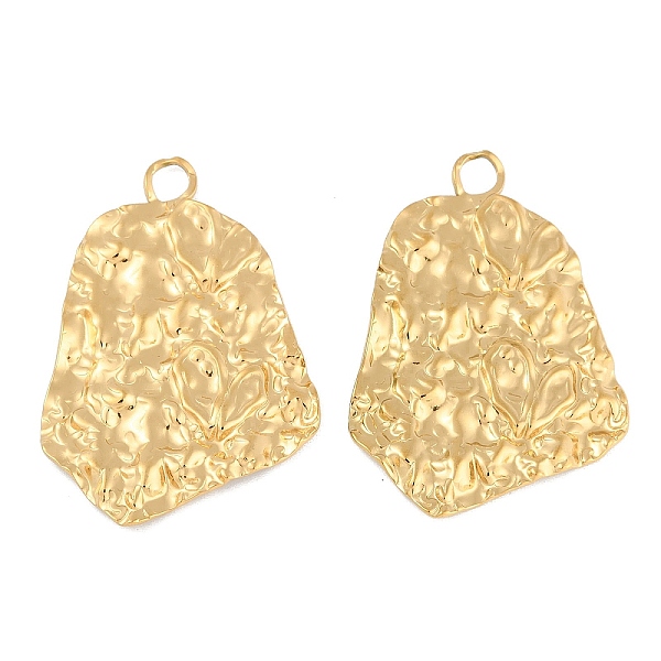 

PandaHall Ion Plating(IP) 304 Stainless Steel Pendants, Textured Polygon Charm, Real 18K Gold Plated, 45x31x2.2mm, Hole: 4.3mm 304 Stainless...