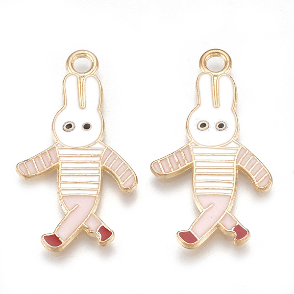 

PandaHall Alloy Bunny Pendants, Cadmium Free & Lead Free, with Enamel, Rabbit, Light Gold, Colorful, 31.5x17x1.5mm, Hole: 2mm Alloy+Enamel...