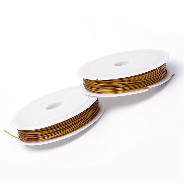 

PandaHall Tiger Tail Wire, Nylon-coated Stainless Steel, Dark Goldenrod, 1.0mm, about 26.24 Feet(8m)/roll, 10 rolls/group Stainless Steel..., Gold