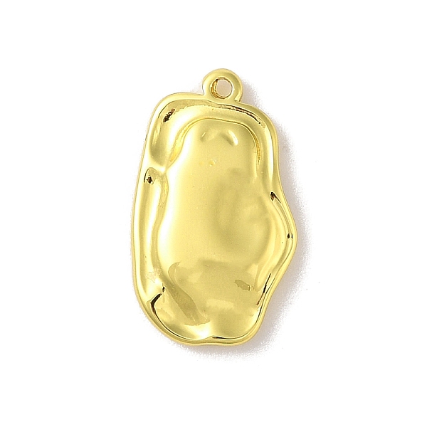 

PandaHall 304 Stainless Steel Pendants, Irregular Oval Charm, Real 18K Gold Plated, 23.5x14x3mm, Hole: 1.2mm 304 Stainless Steel Oval