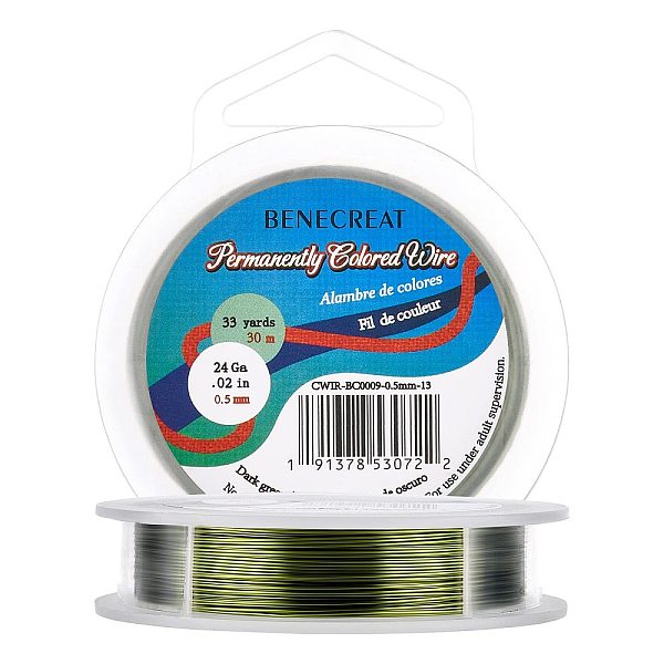 

PandaHall BENECREAT 24 Gauge/0.5mm 32.8 Yard/30m Craft Wire Jewelry Beading Wire Tarnish Resistant Copper Wire for Jewelry Making and Crafts...