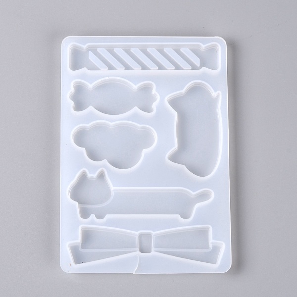 

PandaHall Silicone Molds, Hair Accessories Molds, For DIY Clamp Decoration, UV Resin & Epoxy Resin Jewelry Making, Mixed Shapes, White...