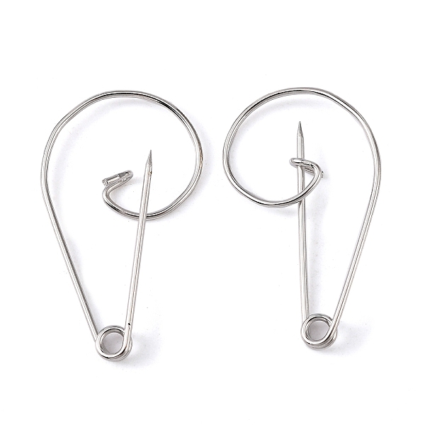 

PandaHall Iron Brooch Findings, Kilt Pins, Platinum, 24x37.5x4.5mm, Pin: 1mm Iron