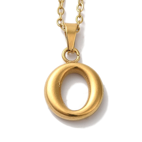

PandaHall Vacuum Plating 201 Stainless Steel Necklaces, Letter, Letter O, 17.80 inch(45.2cm), Pendant: 22x12.8x3mm 201 Stainless Steel...