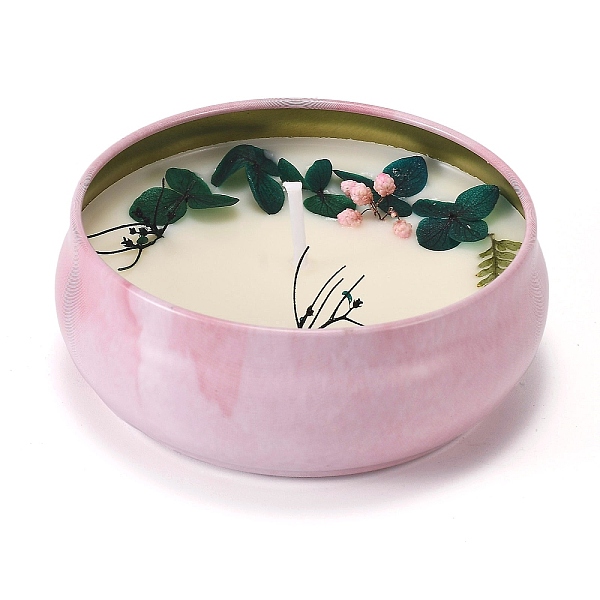

PandaHall Pink Unicorn Printed Tinplate Candles, Barrel Shaped Smokeless Decorations, with Dryed Flowers, the Box only for Protection, No..., Green