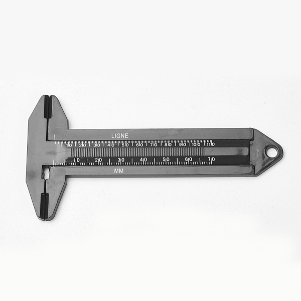 

PandaHall Plastic Vernier Callipers, Black, about 5.8cm wide, 11.5cm long, 0.5cm thick Plastic Black
