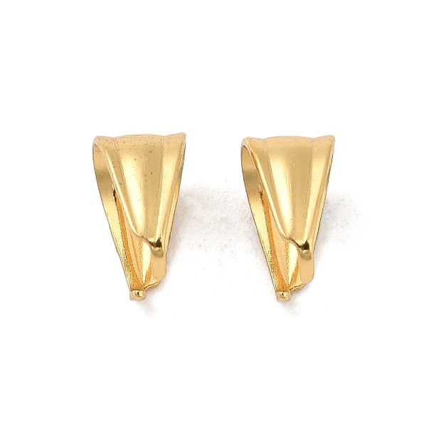 

PandaHall 201 Stainless Steel Snap on Bails, Real 18K Gold Plated, 8x7~8x4.5mm 316 Surgical Stainless Steel