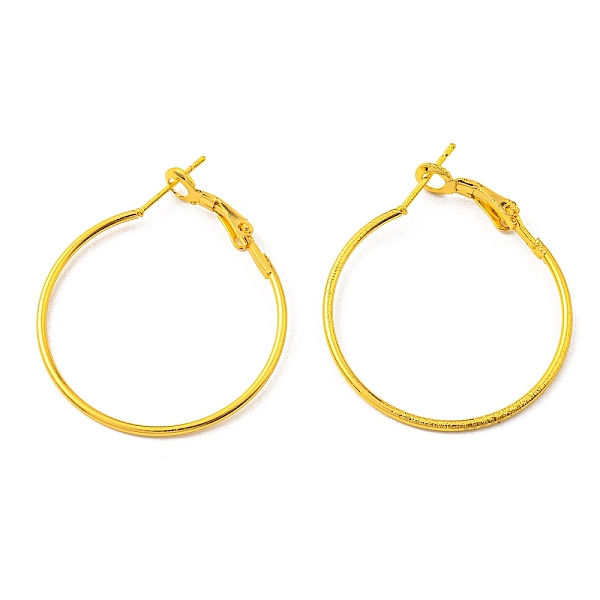 

PandaHall Iron Huggie Hoop Earring Findings, Golden, 22 Gauge, 30x1.3mm, Pin: 0.6mm Iron
