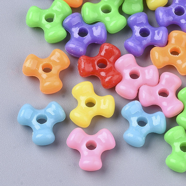 

PandaHall Opaque Acrylic Beads, Tri Bead Spacers, Triangle, Mixed Color, 11x10x4.5mm, Hole: 2mm, about 3100pcs/500g Acrylic Triangle..., Multicolor