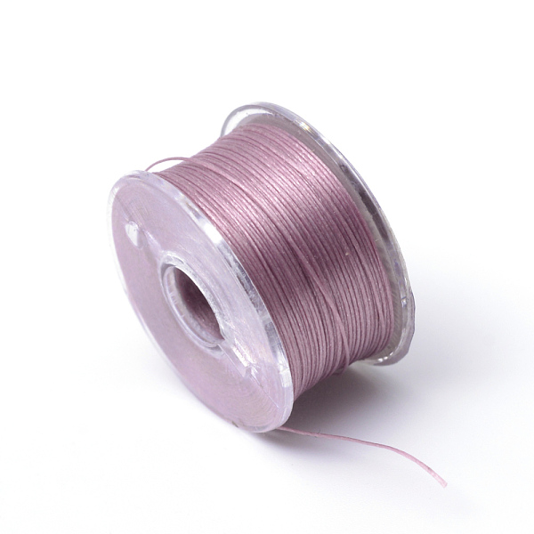 

PandaHall Special Coated Polyester Beading Threads for Seed Beads, Old Rose, 0.1mm, about 50yards/roll Polyester Purple