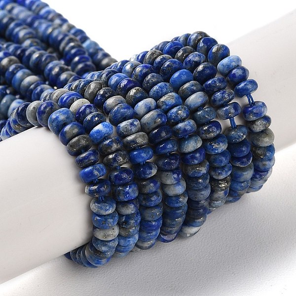 

PandaHall Natural Lapis Lazuli Beads Strands, Rondelle, 4x2mm, Hole: 0.8mm, about 173~177pcs/strand, 15.39~15.67''(39.1~39.8cm) Lapis Lazuli...