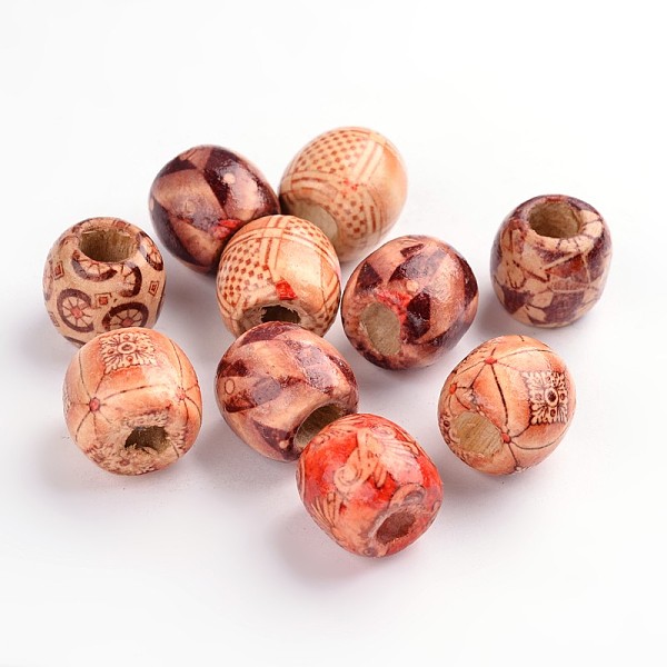 

PandaHall Hot 16mm Mixed Wood Beads, for Jewelry Making Loose Spacer Charms, Round, Mixed Color, 16x17x17mm, Hole: 6.5~7.5mm, 50pcs/box Wood..., Multicolor