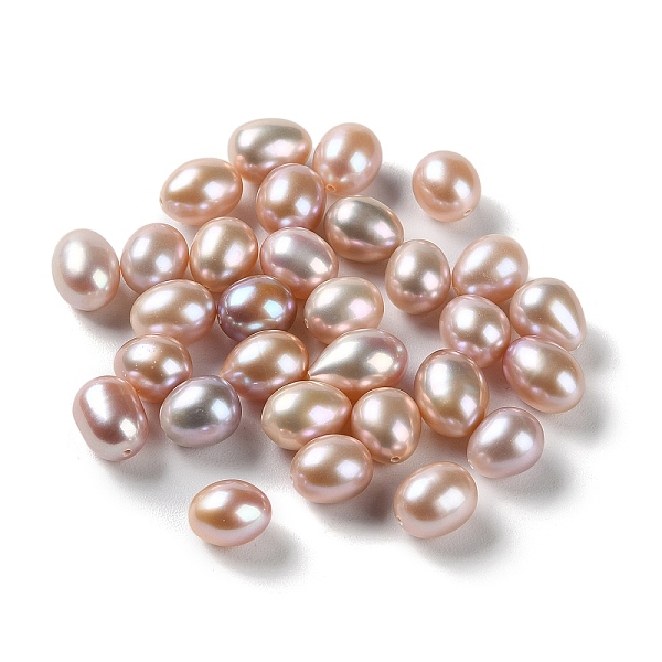 

PandaHall Natural Cultured Freshwater Pearl Beads, Half Drilled, Rice, Grade 5A+, Rosy Brown, 9~12x8~9mm, Hole: 0.9mm Pearl Rice