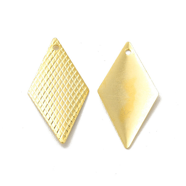 

PandaHall Brass Pendant, Cadmium Free & Lead Free, Long-Lasting Plated, Rhombus Charm, Real 24K Gold Plated, 18x9.5x0.4mm, Hole: 0.8mm Brass...
