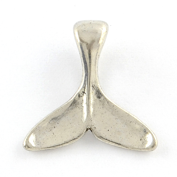 

PandaHall Tibetan Style Alloy Charms, Whale Tail Shape, Cadmium Free & Nickel Free & Lead Free, Antique Silver, 16x16x1.5mm, Hole: 3x8mm...