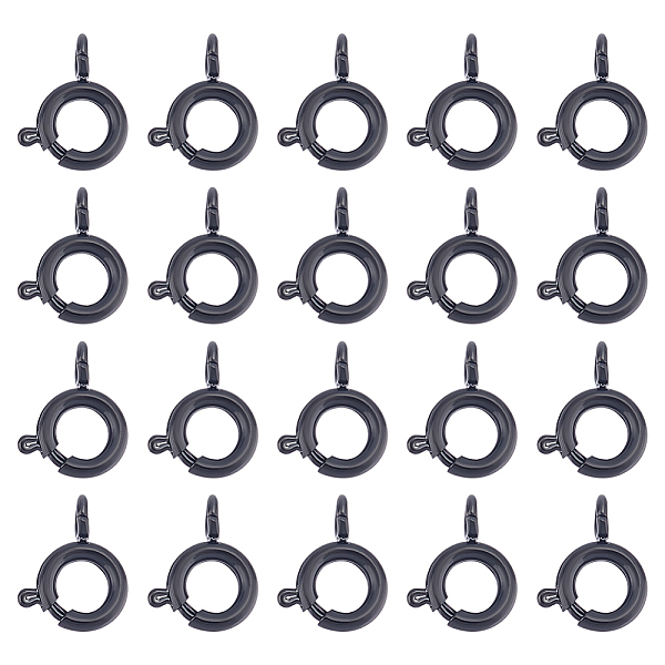 

PandaHall Unicraftale 20Pcs 304 Stainless Steel Smooth Surface Spring Ring Clasps, Electrophoresis Black, 6x1.5mm, Hole: 1.8mm 304 Stainless...
