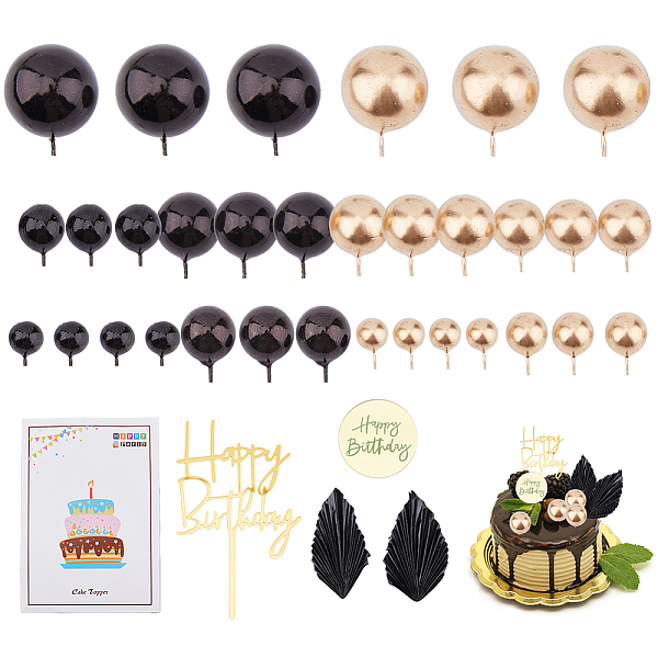 

PandaHall SUPERFINDINGS Acrylic & Paper Birthday Cake Insert Card Decoration, Mixed Color, 50~165x13.5~100mm Acrylic Mixed Shapes Multicolor