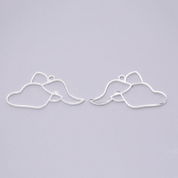 

PandaHall Alloy Open Back Bezel Big Pendants, For DIY UV Resin, Epoxy Resin, Capricornus, Silver, 31x56x2mm, Hole: 3mm Alloy Constellation