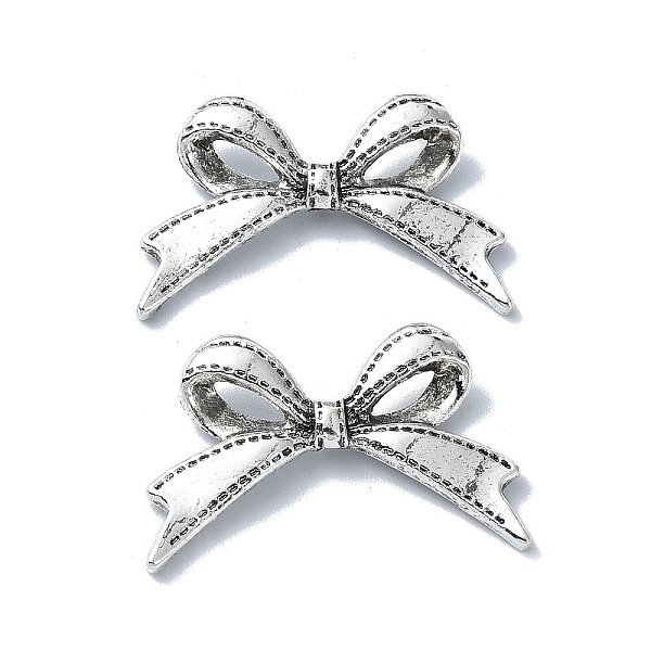 

PandaHall Tibetan Style Alloy Beads, Bowknot, Antique Silver, 16.5x27x4mm, Hole: 1.6mm, about 255pcs/500g Alloy Bowknot