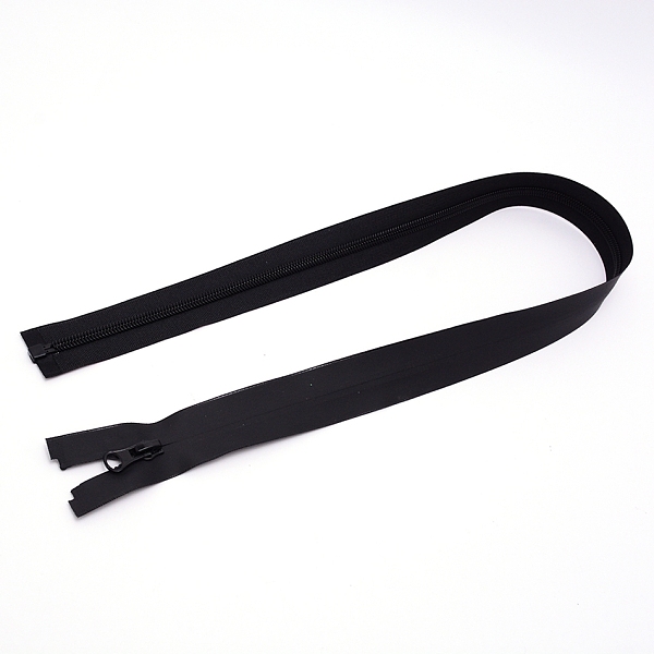 PandaHall Nylong Zipper Fastener, for Clothes DIY Sewing Accessories, Black, 77x3x0.25cm Nylon Black