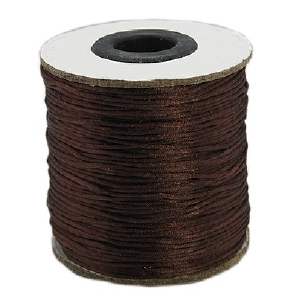 

PandaHall Nylon Thread, Rattail Satin Cord, Nylon Jewelry Cord for Braided Jewelry Making, Round, Coconut Brown, 1mm, about 100yards/roll...