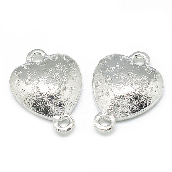 

PandaHall Alloy Connector Rhinestone Settings, Heart, Platinum, Fit for 12x12mm Rhinestone, 19.5x14.4x4mm, Hole: 2mm Alloy Heart