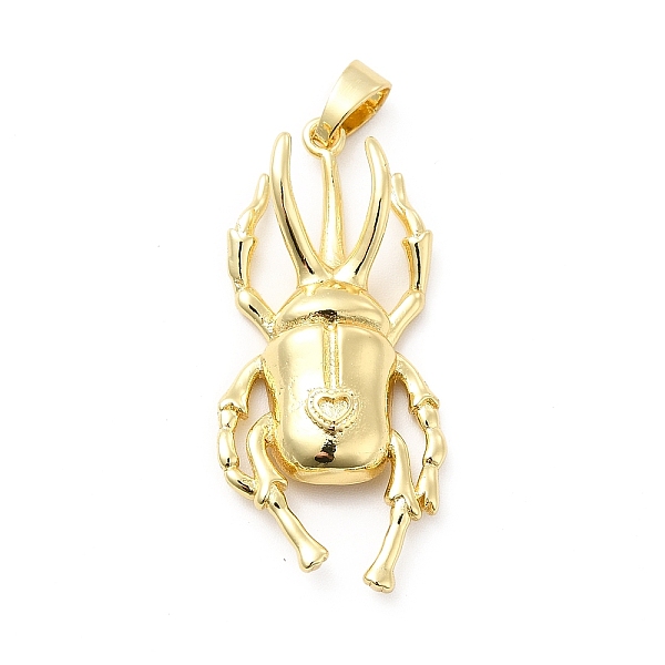 

PandaHall Rack Plating Brass Pendants, Long-Lasting Plated, Beetle Charm, Golden, 37x17x4.5mm, Hole: 3x5.5mm Brass Beetle