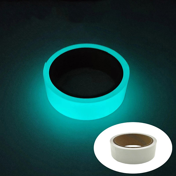 

PandaHall Glow in The Dark Tape, Fluorescent Paper Tape, Luminous Safety Tape, for Stage, Stairs, Walls, Steps, Exits, Light Blue, 0.5cm...
