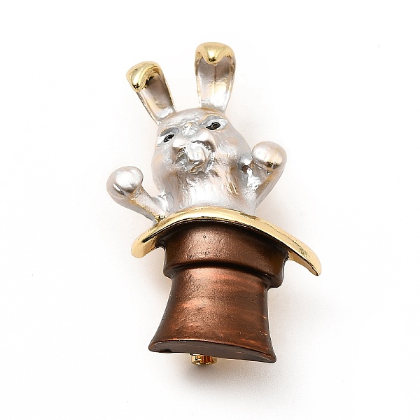 

PandaHall Alloy Rabbit in Hat Brooch Pin for Backpack Clothes, Cadmium Free & Lead Free, Golden, Saddle Brown, 43x26x9.5mm, Pin: 0.7mm Alloy..., White