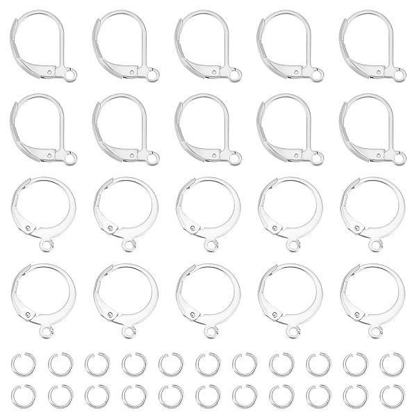 

PandaHall UNICRAFTALE 120Pcs 2 Style 304 Stainless Steel Leverback Earring Findings with 180Pcs Open Jump Rings Hole 1~1.5mm Metal Earring...