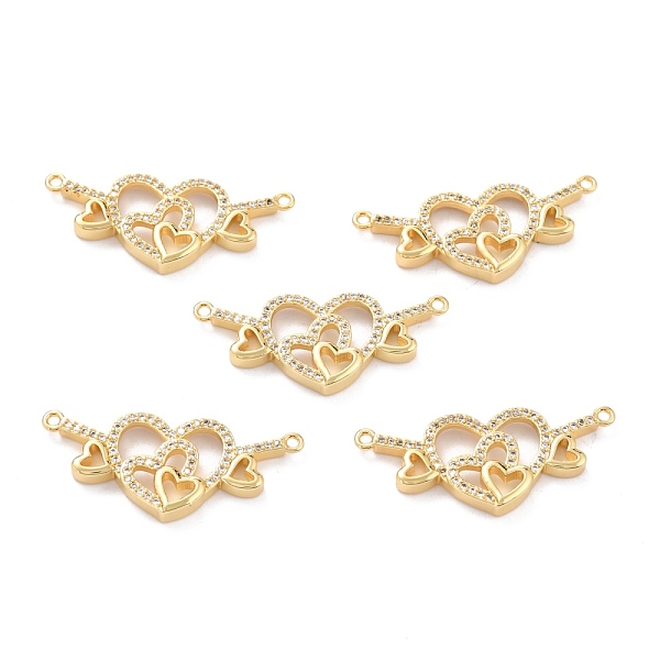 

PandaHall Brass Micro Pave Clear Cubic Zirconia Pendants, Long-Lasting Plated, Heart, Real 18K Gold Plated, 14x32.5x3mm, Hole: 1.2mm...