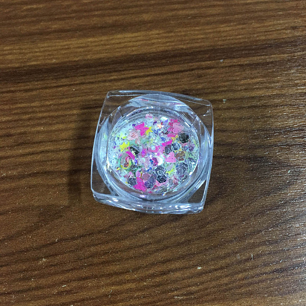 

PandaHall Shiny Nail Art Decoration Accessories, with Glitter Powder and Sequins, DIY Sparkly Paillette Tips Nail, Hot Pink, 1~5x1~5mm...