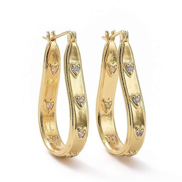

PandaHall Clear Cubic Zirconia Teardrop with Star Hoop Earrings, Brass Jewelry for Women, Golden, 30x20x5mm, Pin: 0.7mm Cubic Zirconia...