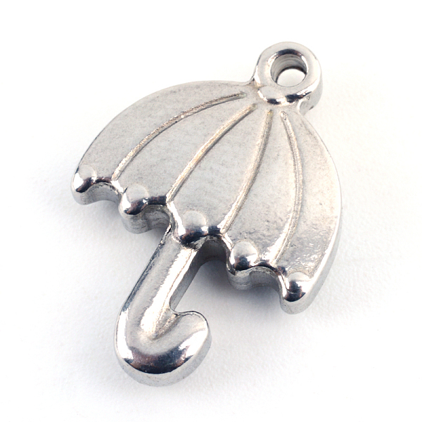 

PandaHall 201 Stainless Steel Umbrella Pendants, Stainless Steel Color, 18x13x4mm, Hole: 1.5mm 201 Stainless Steel Umbrella