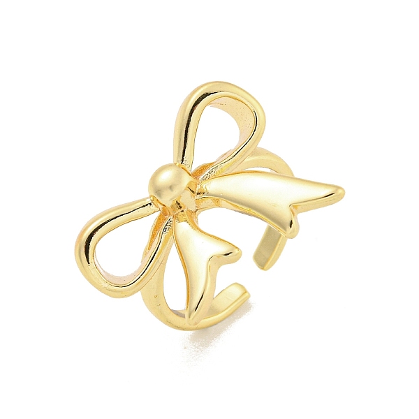 

PandaHall Rack Plated Brass Bowknot Open Cuff Ring for Women, Lead Free & Cadmium Free, Long-Lasting Plated, Real 18K Gold Plated, 20x23.5mm...