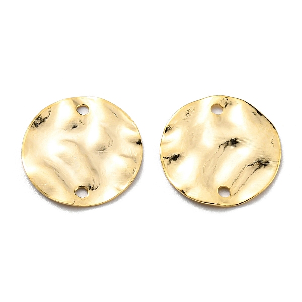 

PandaHall Brass Links Connectors, Long-Lasting Plated, Flat Round, Twist, Real 24K Gold Plated, 14x1mm, Hole: 1.4mm Brass Flat Round