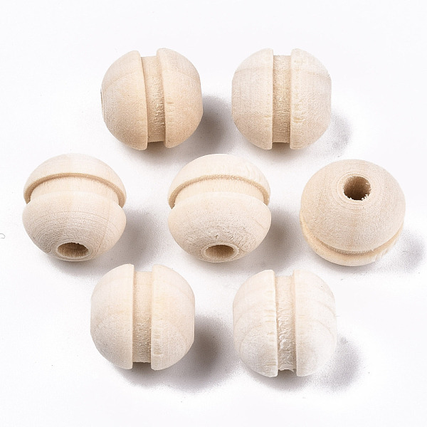 

PandaHall Unfinished Natural Wood Beads, Undyed, Round, Old Lace, 13mm, Hole: 3mm Schima Wood Round
