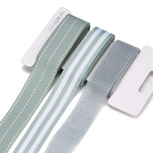 

PandaHall 9 Yards 3 Styles Polyester Ribbon, for DIY Handmade Craft, Hair Bowknots and Gift Decoration, Light Green Color Palette, Pale...